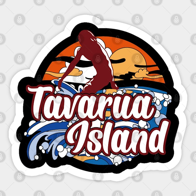 Tavarua Island surf. Perfect present for mother dad father friend him or her Sticker by SerenityByAlex